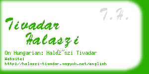 tivadar halaszi business card